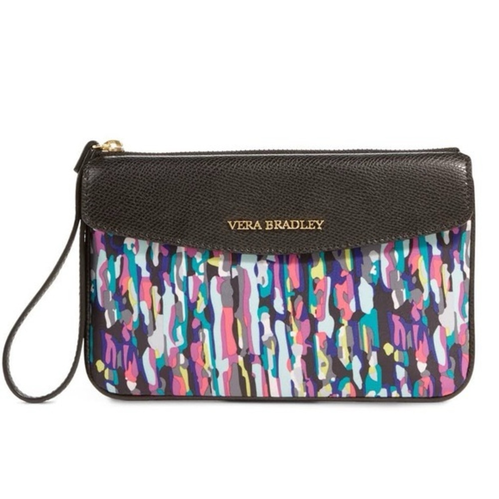 NWOT! Vera Bradley Black and Multicolor Wristlet